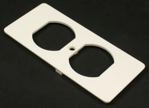NEW Legrand Wiremold 5507D-WH Duplex Receptacle Faceplate White. Box of 10 - Picture 1 of 5