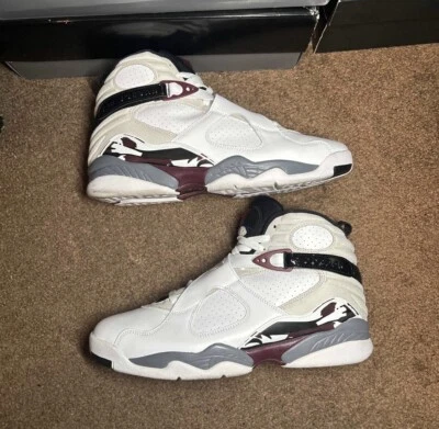 Talla 12 - Air Jordan 8 Retro Borgoña W Usado Una Vez  Foto 1 de 4