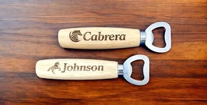 Personalized Engraved Wooden Handle Bottle Opener (SET of 2) - 5.6"(W) - Picture 1 of 5