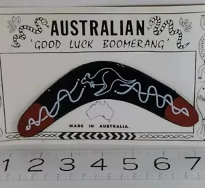 Nuevo Boomerang Australiano Buena Suerte Pintado a Mano Hecho en Australia De Colección Recuerdo - Imagen 1 de 5