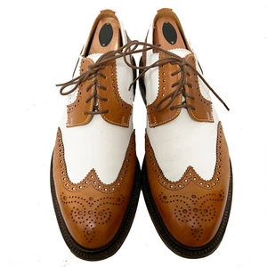 BERGDORF GOODMAN Brown / White Leather Spectators - 10 1/2 U.S. - Picture 1 of 11