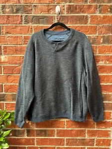 Suéter Pullover Tommy Bahama Para Hombres XL Azul Reversible Henley - Imagen 1 de 10