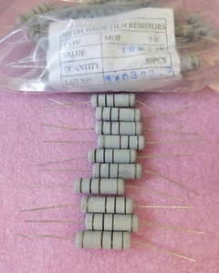 (10x) 5 Watt 100 Ohm Metallfilm Widerstand - Bild 1 von 2