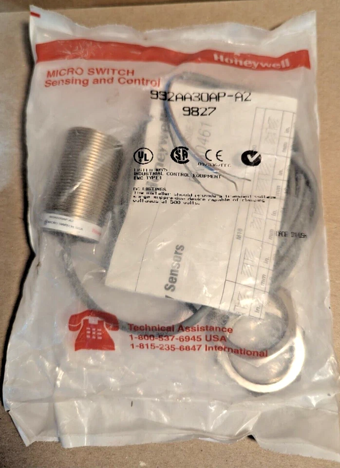 Honeywell 992AA30AP-A2 MicroSwitch Proximity Sensor 992AA30APA2 (New) - Image 1 of 2