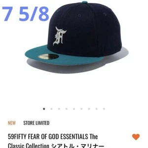 New Era Fear Of God Fog Mariners Seattle Hat 7 5/8 - Picture 1 of 3
