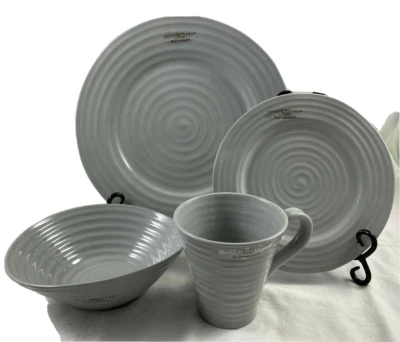 Софи Конран Portmeirion серый кружка чаша тарелка чашка вихрь новый в коробке место установки 4 шт. - Изображение 1 из 4