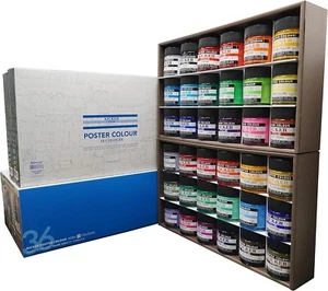 Póster de pintura acuarela NICKER color 40 ml 36 colores conjunto ilustración PC40ML36N - Imagen 1 de 5