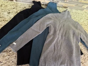 KIDS BOYS SET OF 3 COLORS KNIT TURTLE NECK SWEATER PULLOVER Age 6-10 (stretch) - Picture 1 of 5