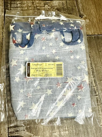 Longaberger Basket Liner American Celebration Oval Market Starburst 23571287 Cover