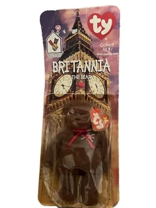 McDONALDS TY BEANIE BABY BRITANNIA THE BEAR RARE WITH 2 TAG ERRORS 1993 OAKBROOK - Picture 1 of 6