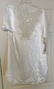 Verena Spitze Elfenbein Nachthemd Negligee Größe Small Hergestellt in den USA NEU mit Etikett - Bild 1 von 12