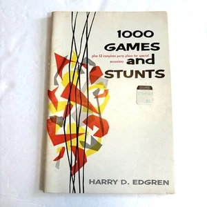 Vintage 1000 Games And Stunts Harry D Edgren 1945 Paperback Abingdon Press - Picture 1 of 11
