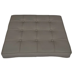 Gray Genuine Leather/Match Replacement Cushion for Pavilion Style Ottomam Frame - Picture 1 of 4