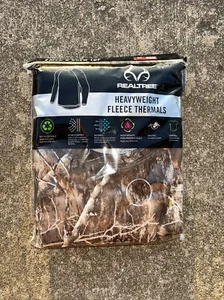 Realtree Men's Camo HeavyWeight Fleece Thermals Crew Top Size Medium New - Picture 1 of 4