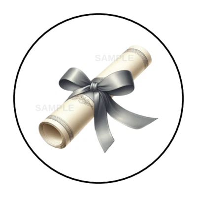 Diploma de graduación pegatinas etiquetas sobre sellos favores de fiesta Foto 1 de 2