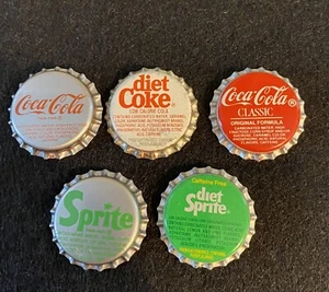 Assorted Coca-Cola Bottle Crown Caps - Coca-Cola, Diet Coke, Sprite, Diet Sprite - Picture 1 of 8