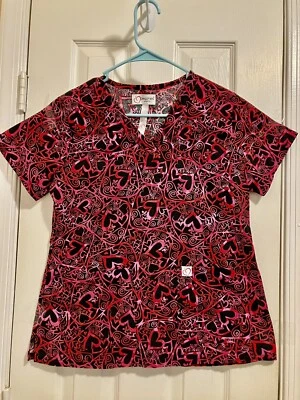 💗 Blusa Médica Mujer Melocotones ROJO, NEGRO, ROSA Corazones Talla Mediana 100% Algodón 💗 Foto 1 de 4