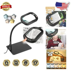 10X LED Magnifying Lamp with Flexible Gooseneck - Perfect for Reading & Crafts - Picture 1 of 9