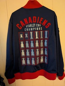 Vintage NHL Hockey Jacket Montreal Canadians 90s Stanley Cup Champions Rare SZ M - Picture 1 of 16