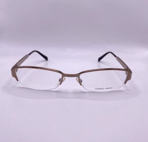 Giorgio Armani GA 932 16H Bronze Semi Rim Metal Eyeglasses Frame 52-18-135 Italy - Picture 1 of 3