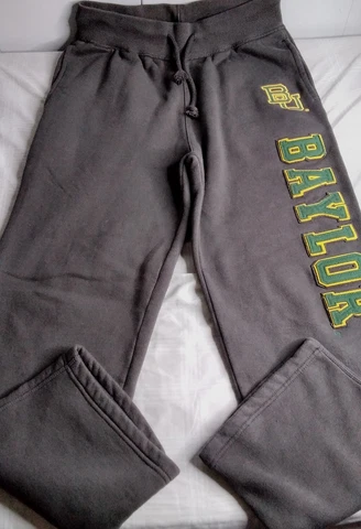Colosseum Athletics Baylor Bear Gray Sweatpants Embroidered Mens Sz M Medium Cover