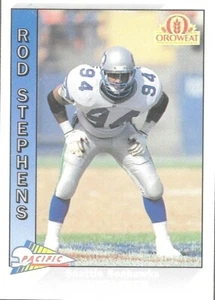Tarjeta de fútbol americano Pacific Oroweat Seattle Seahawks Rod Stephens 40 1991 - Imagen 1 de 8