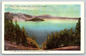 Postal Crater Lake As Seen from Crater Lake Lodge Oregon - Imagen 1 de 2