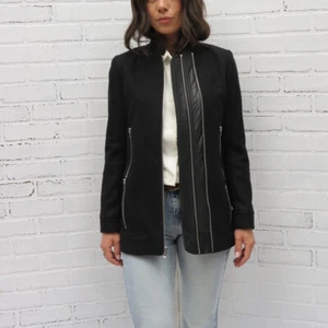GIACCA donna THE KOOPLES incontaminata NERA LANA CASHMERE misto argento hardwear SM - Foto 1 di 7