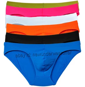 Men's Elastic Briefs lofitness Underwear Swimwear Bulge Pouch Bikini Brief Pants - Picture 1 of 13