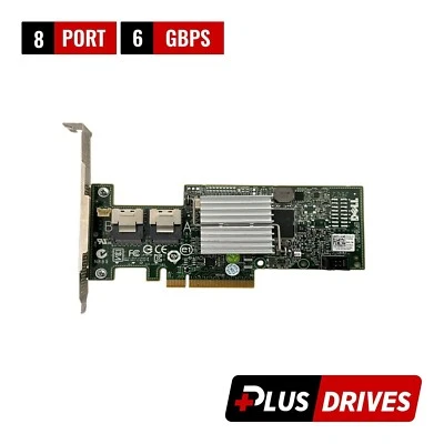 Dell PERC H200 8 Port 6Gbps PCIe 2.0 SAS HBA Flashed to LSI 9211-8i High Bracket - Image 1 of 4