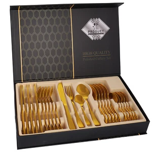 24PCS dining fork spoon tableware set stainless steel tableware for restaurants - Picture 1 of 12