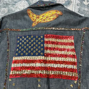 Chaqueta Personalizada De Colección Años 50 60 Sears Roebuck Ribete Sanfordize Denim Crudo M Logo Azul - Imagen 1 de 21