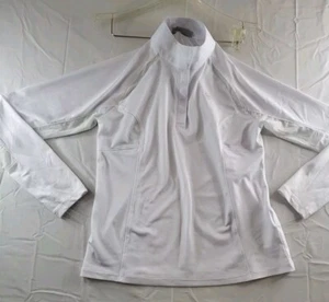Ariat Pro Series Youth Girl Shirt XXL White 1/4 Sunstopper Rodeo Long Sleeve 2xl - Picture 1 of 17