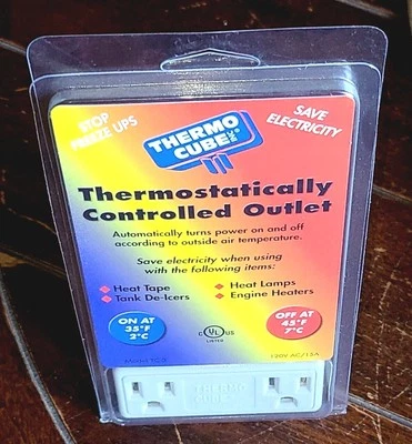 Thermo Cube: Thermostatically Controlled Outlet - Item #TC-3 (120VAC/15A) - Image 1 of 2