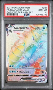 PSA 10 GYARADOS VMAX 207 EVOLVING SKIES SECRET RARE RAINBOW SWORD SHIELD POKEMON - Bild 1 von 2