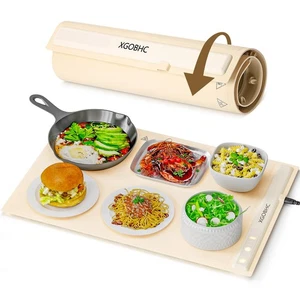 Alfombra de calentamiento de alimentos para buffet - Bandeja de calentamiento eléctrico de silicona de calentamiento rápido con... - Imagen 1 de 7