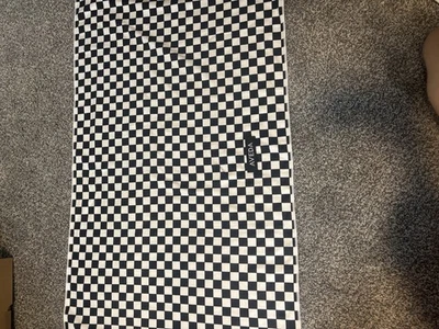 Toalha de Spa Aveda - Xadrez preto e branco 24 x 38 poliéster vintage - Imagem 1 de 2