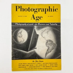 Photographic Age Magazine August 1949 Color Prints from Black and White - Imagen 1 de 21