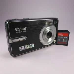 Vivitar Digital Camera Vivicam 8690 8.1MP Black Tested - Picture 1 of 10
