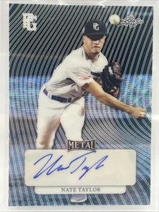 2023 HOJA METAL PERFECTO JUEGO NATE TAYLOR REFRACTOR ONDA AZUL 3/3 AUTOMÁTICO - Imagen 1 de 2