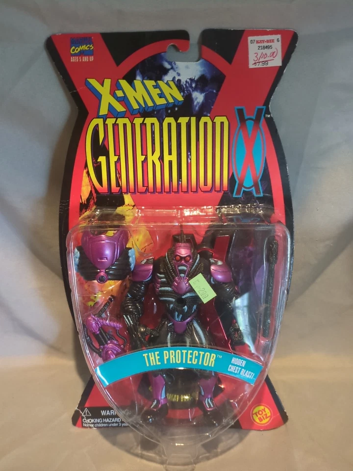 TOY BIZ X-MEN 1996 generación X: el protector figura de 5" con explosión oculta en el pecho Foto 1 de 1