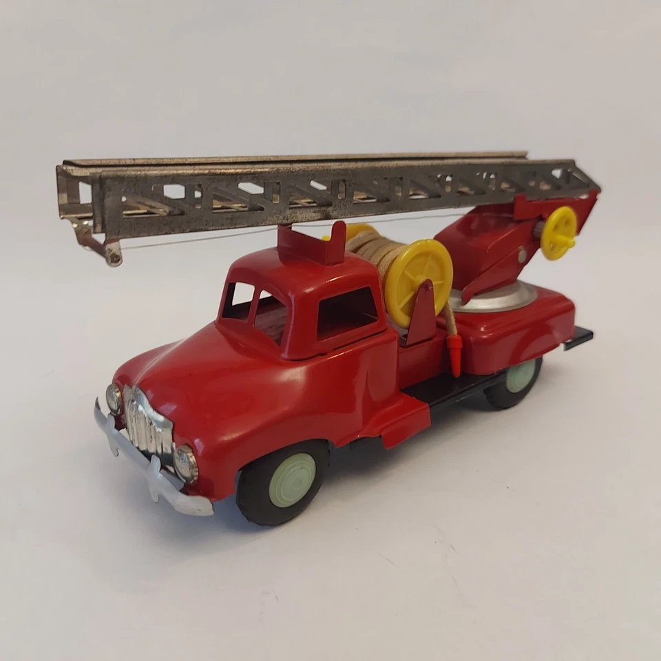 Vintage Poland Fire Truck Friction Tin Toy - Image 1 of 4