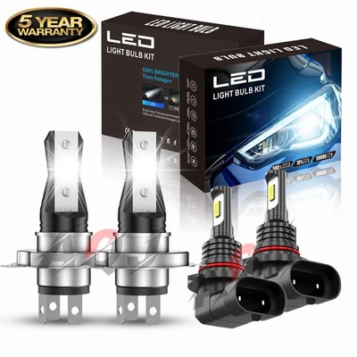 For Mazda MPV  2000-2001 Combo LED Headlight H4+9145 Fog Lights White Kit 4x Foto 1 de 4