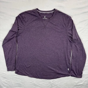 Free Country Para Hombres Grande Púrpura Informal Micro Tech Manga Larga Cuello Redondo - Imagen 1 de 10