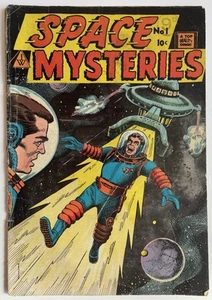 Space Mysteries #1 (1958) Top Quality Comic I.W. Enterprises Detached Rear Cover - Imagen 1 de 24