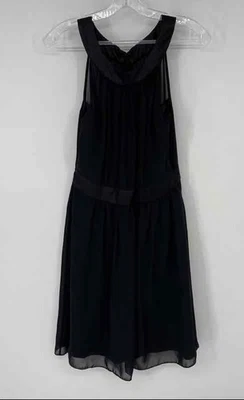 White House Black Market Womens Black Halter Neck Fit & Flare Dress Size 6 - Image 1 of 4
