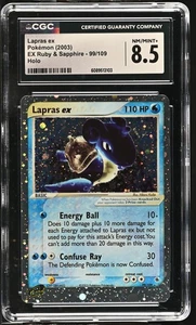 CGC 8.5 Lapras ex 2003 EX Ruby & Sapphire 99/109 Holo Pokemon Card - Picture 1 of 2