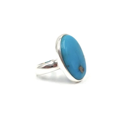 anello sigillo vintage turchese argento 925 gioiello 17,8 mm / 56 argent... - Immagine 1 di 4