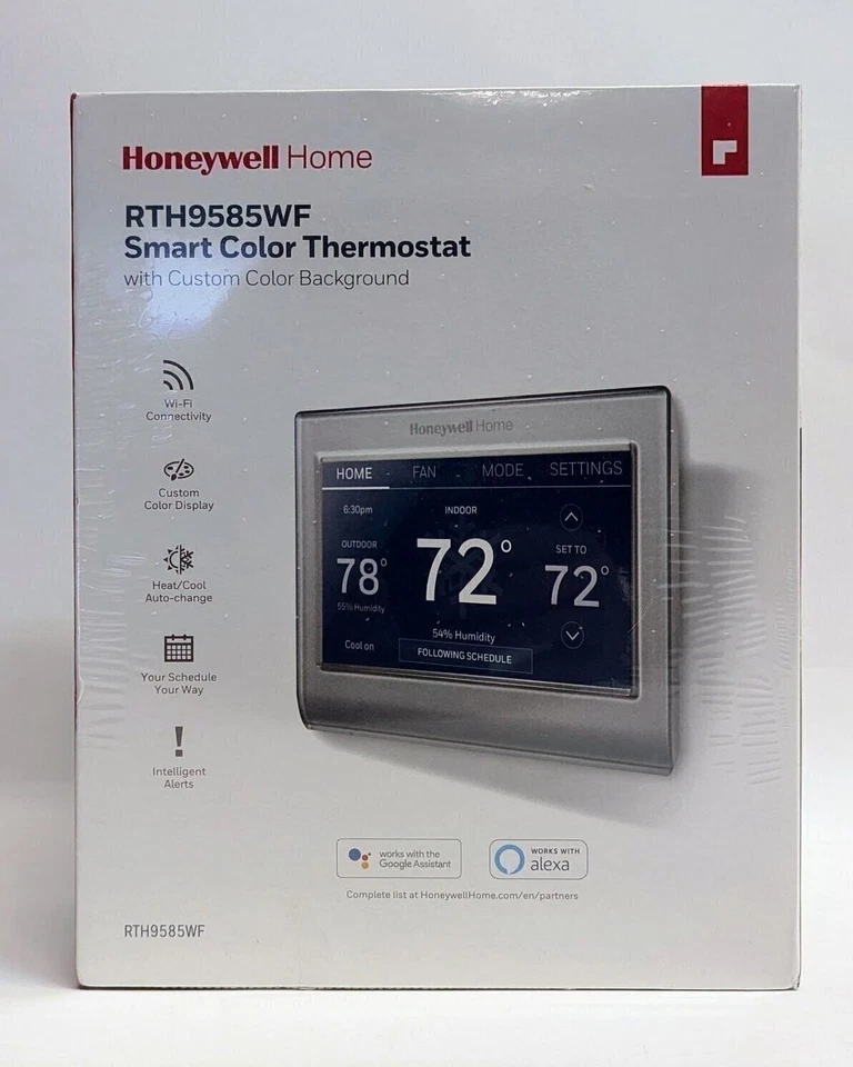 Termostato Honeywell Home RTH9585WF1004 Wi-Fi Smart Color tela sensível ao toque - Imagem 1 de 1