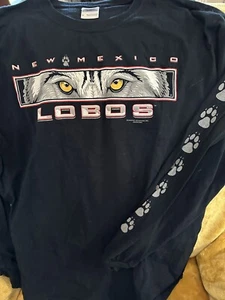 New Mexico Lobos Long Sleeve Black Shirt Unisex Size Medium New - Picture 1 of 10